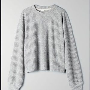 NWT Aritzia Wilfred Free Rudko Longsleeve Shirt XS Grey